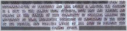 Century tower plaque